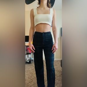 Pacsun green and blue plaid pants